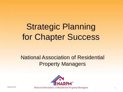 Strategic Planning for Chapter Success