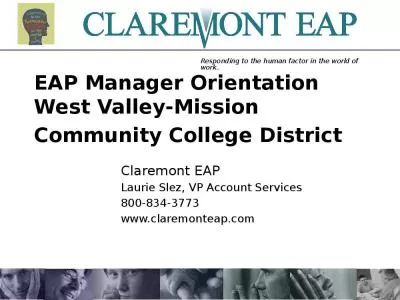 EAP Manager Orientation West Valley-Mission  Community College District