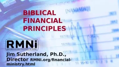 BIBLICAL FINANCIAL PRINCIPLES