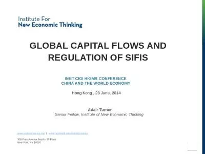 Global Capital Flows and Regulation of SIFIs