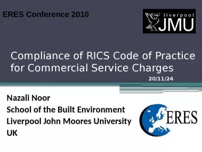 Compliance of RICS Code of Practice for Commercial Service Charges