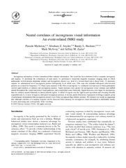 NeuralcorrelatesofincongruousvisualinformationAnevent-relatedfMRIstudy
