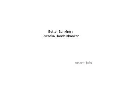 Better Banking :  Svenska Handelsbanken