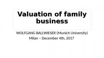 Valuation of family business