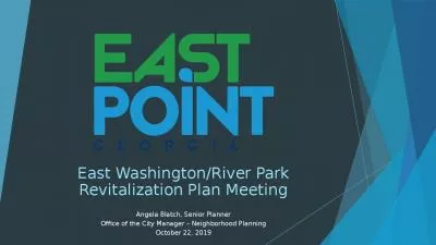 East Washington/River Park Revitalization Plan Meeting