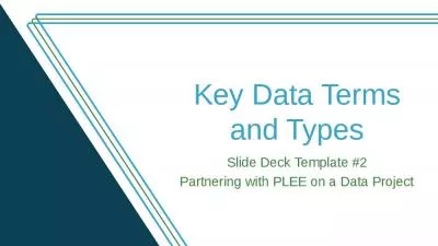 Key Data Terms and Types