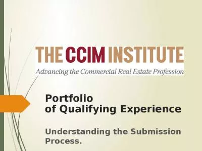 Portfolio  of Qualifying Experience