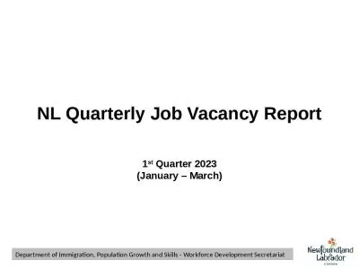 NL Quarterly Job Vacancy Report