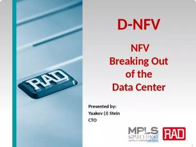 D-NFV  NFV Breaking Out of the Data Center