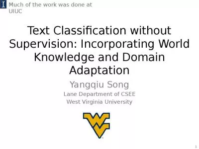 Text Classification without Supervision: Incorporating World Knowledge and Domain Adaptation