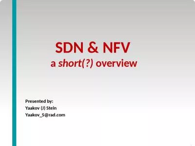 SDN & NFV  a short(?) overview