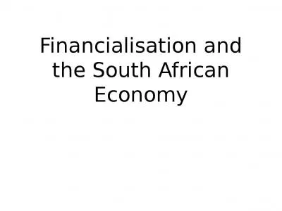 Financialisation and the South African Economy