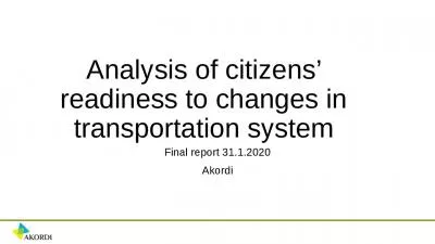 Analysis of citizens  readiness to changes in transportation system