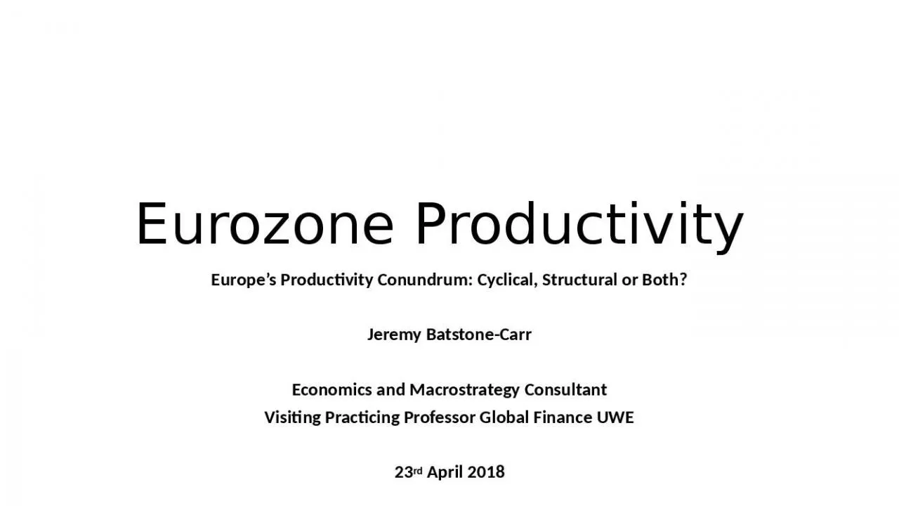 PPT-Eurozone Productivity