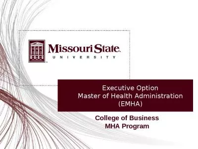 Executive Option Master of Health Administration (EMHA)