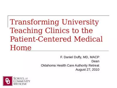 Transforming University Teaching Clinics to the Patient-Centered Medical Home