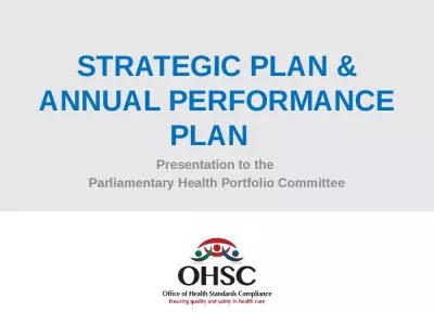 STRATEGIC PLAN & ANNUAL PERFORMANCE PLAN