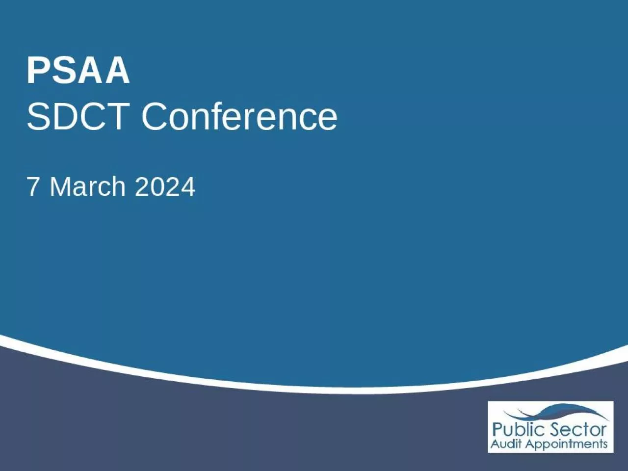 PPT-PSAA SDCT Conference