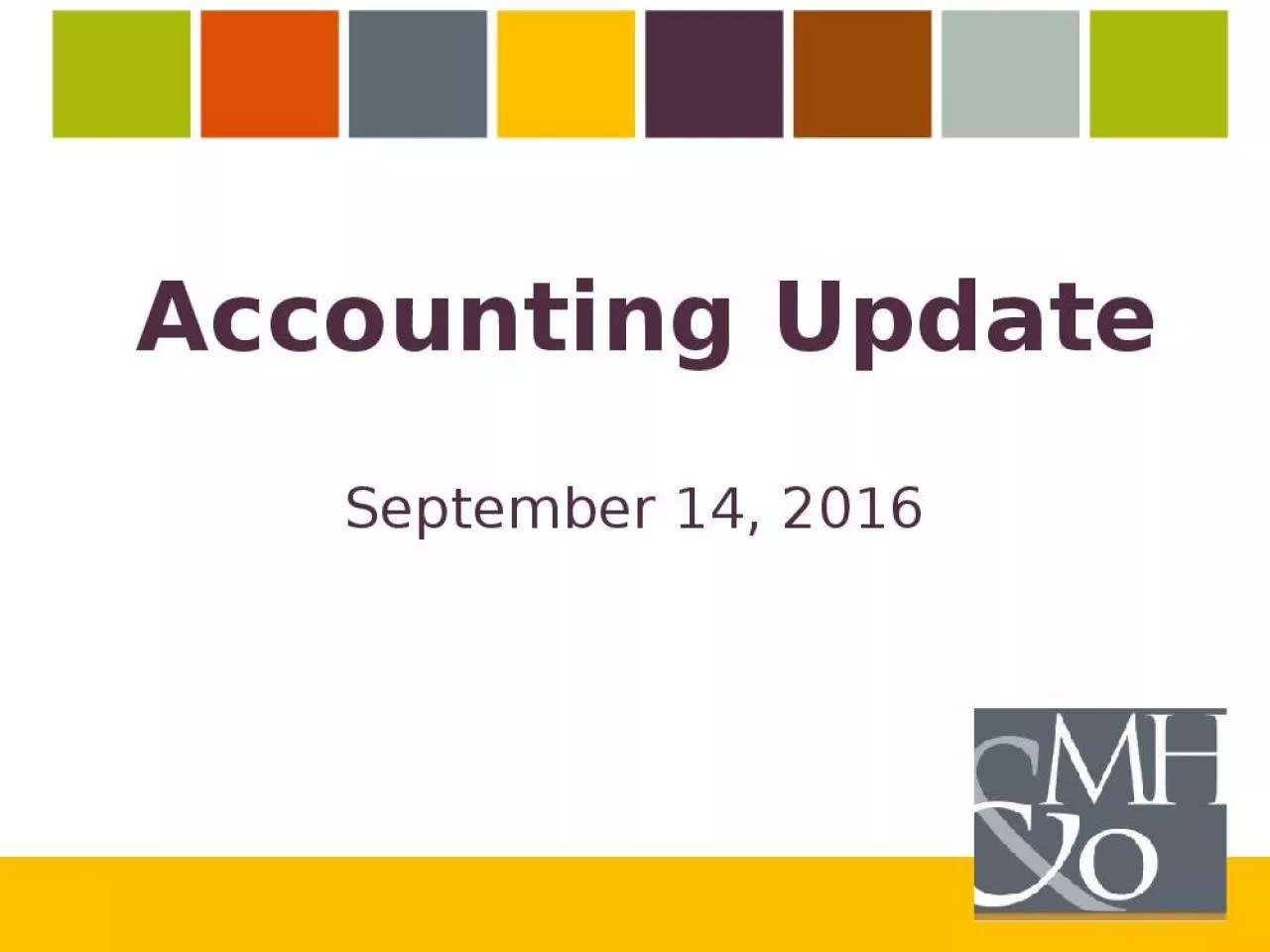 PPT-Accounting Update