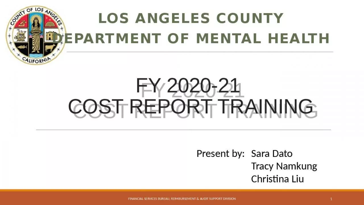 PPT-FY 2020-21 COST REPORT TRAINING