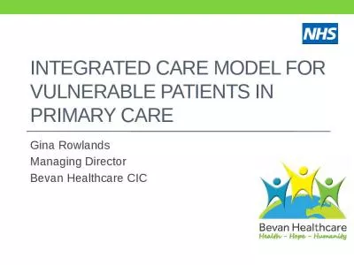 Integrated care model For Vulnerable Patients in primary care