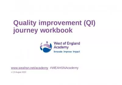 Quality improvement (QI) journey workbook