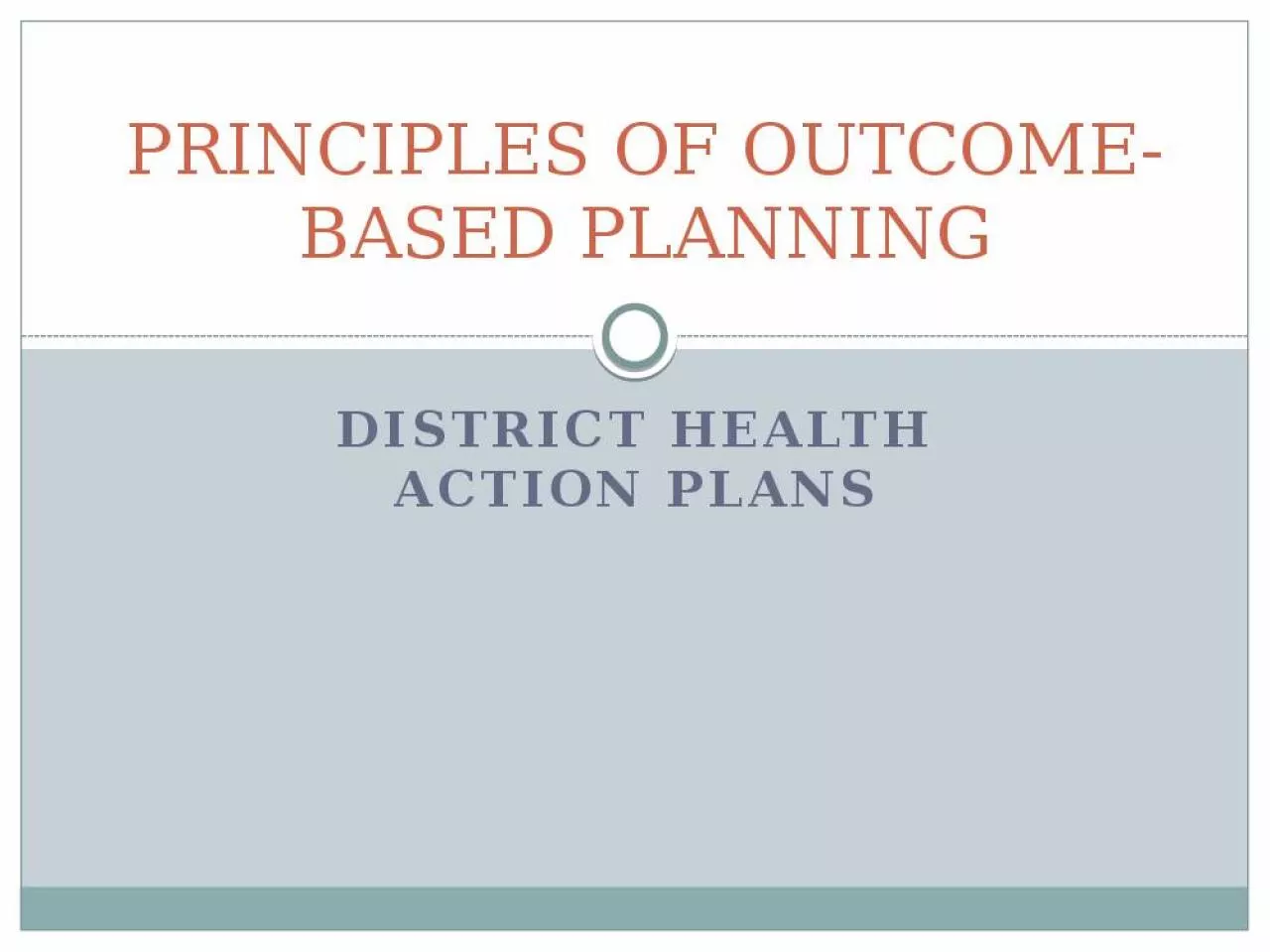 PPT-PRINCIPLES OF OUTCOME- BASED PLANNING