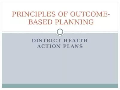 PRINCIPLES OF OUTCOME- BASED PLANNING