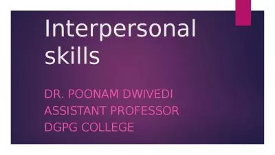 Interpersonal skills