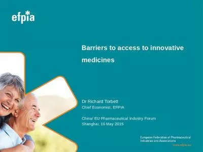 Barriers to access to innovative medicines