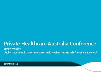 Private Healthcare Australia Conference