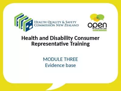 Health and Disability Consumer Representative Training