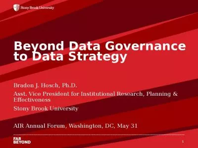 Beyond Data Governance to Data Strategy