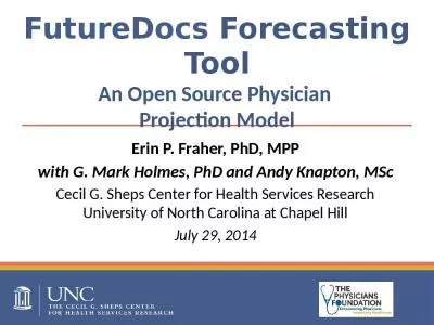 FutureDocs Forecasting Tool An Open Source Physician  Projection Model