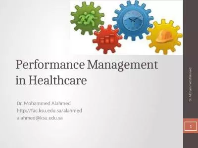 Performance Management  in Healthcare