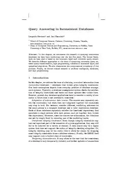 PDF-QueryAnsweringinInconsistentDatabasesLeopoldoBertossi1andJanChomicki21 thumbnail