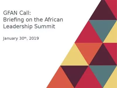 GFAN Call: Briefing on the African Leadership Summit