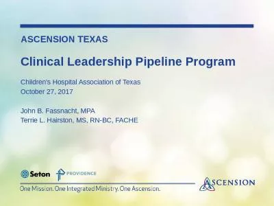 Clinical Leadership Pipeline Program