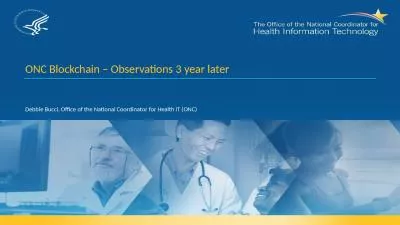 ONC Blockchain   Observations 3 year later