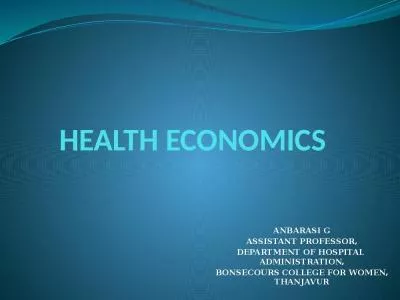 HEALTH ECONOMICS