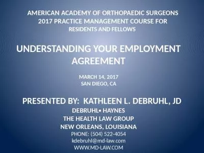 American Academy of Orthopaedic Surgeons 2017 Practice Management Course For Residents