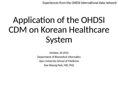 Application of the OHDSI CDM on Korean Healthcare System