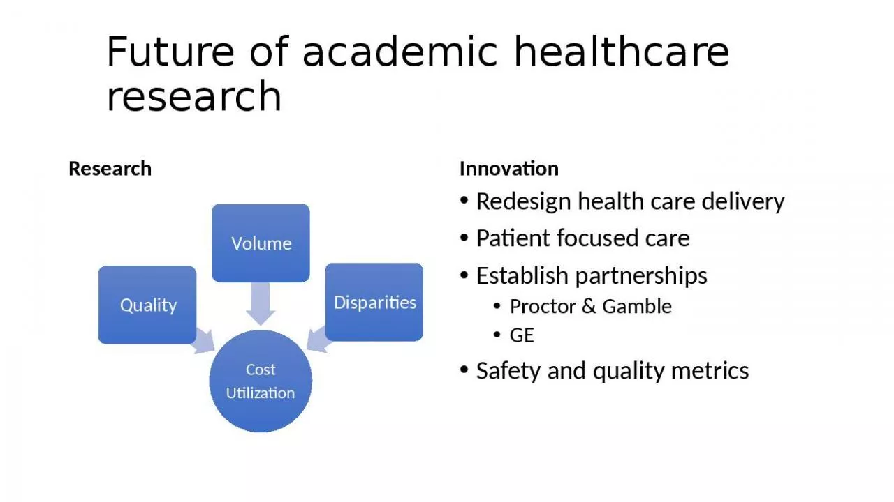 PPT-Future of academic healthcare research