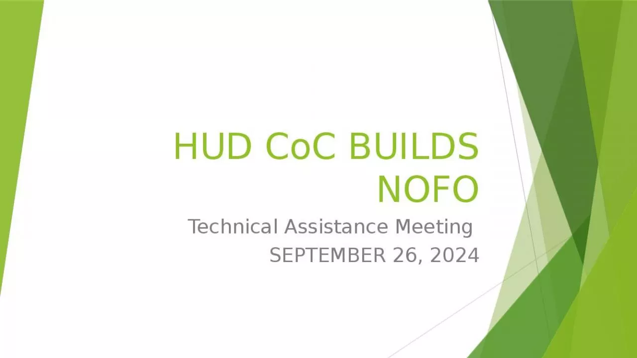 PPT-HUD CoC BUILDS NOFO