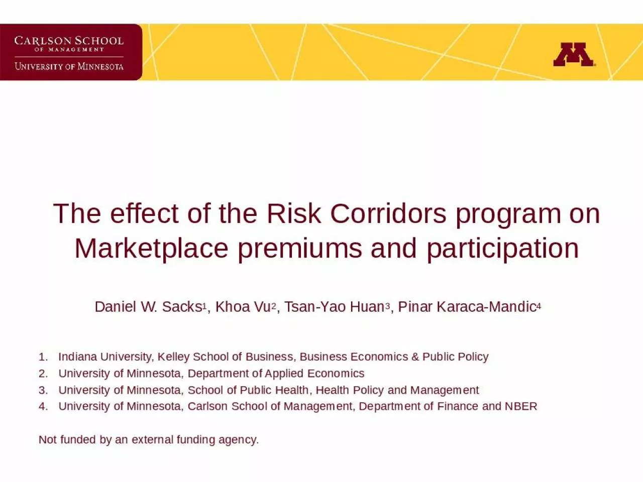 PPT-The effect of the Risk Corridors program on Marketplace premiums and participation