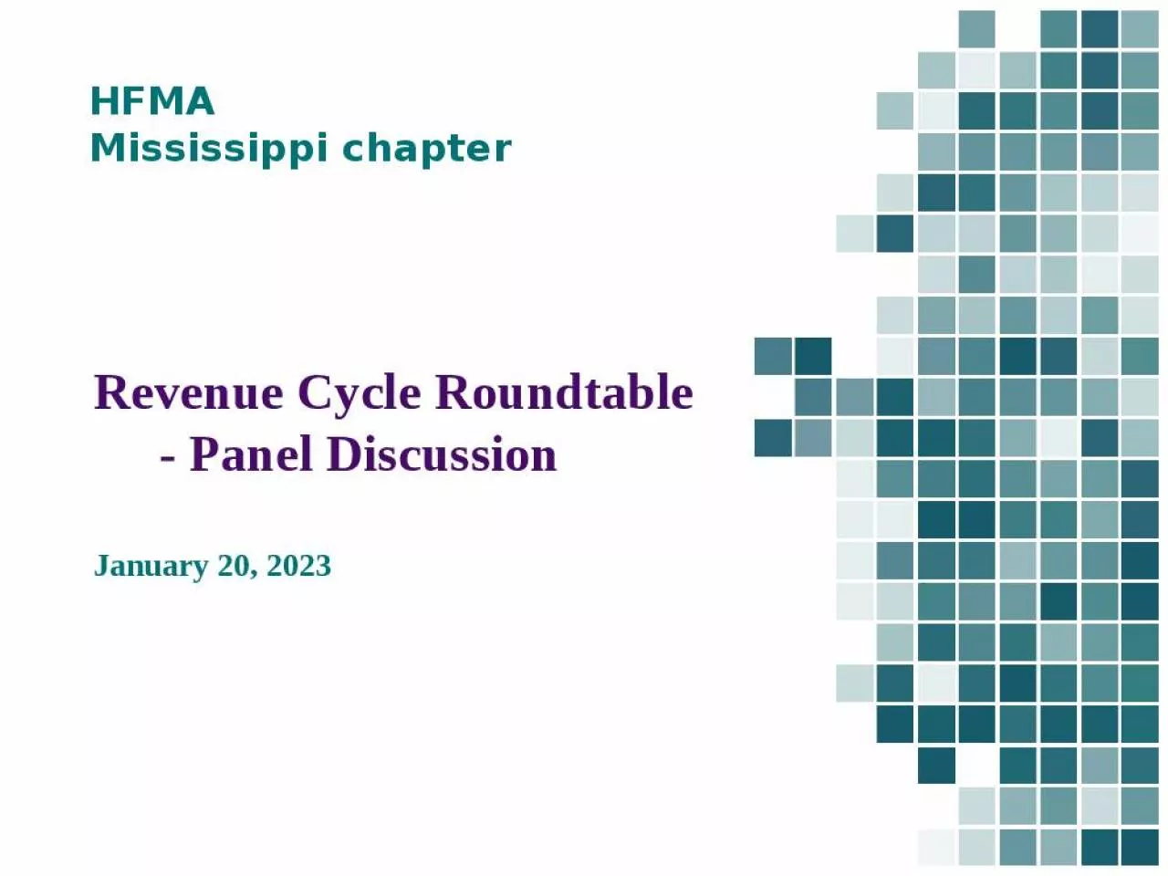 PPT-Revenue Cycle Roundtable - Panel Discussion