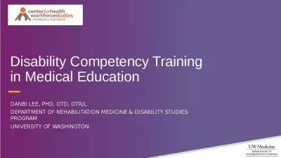 Disability Competency Training  in Medical Education