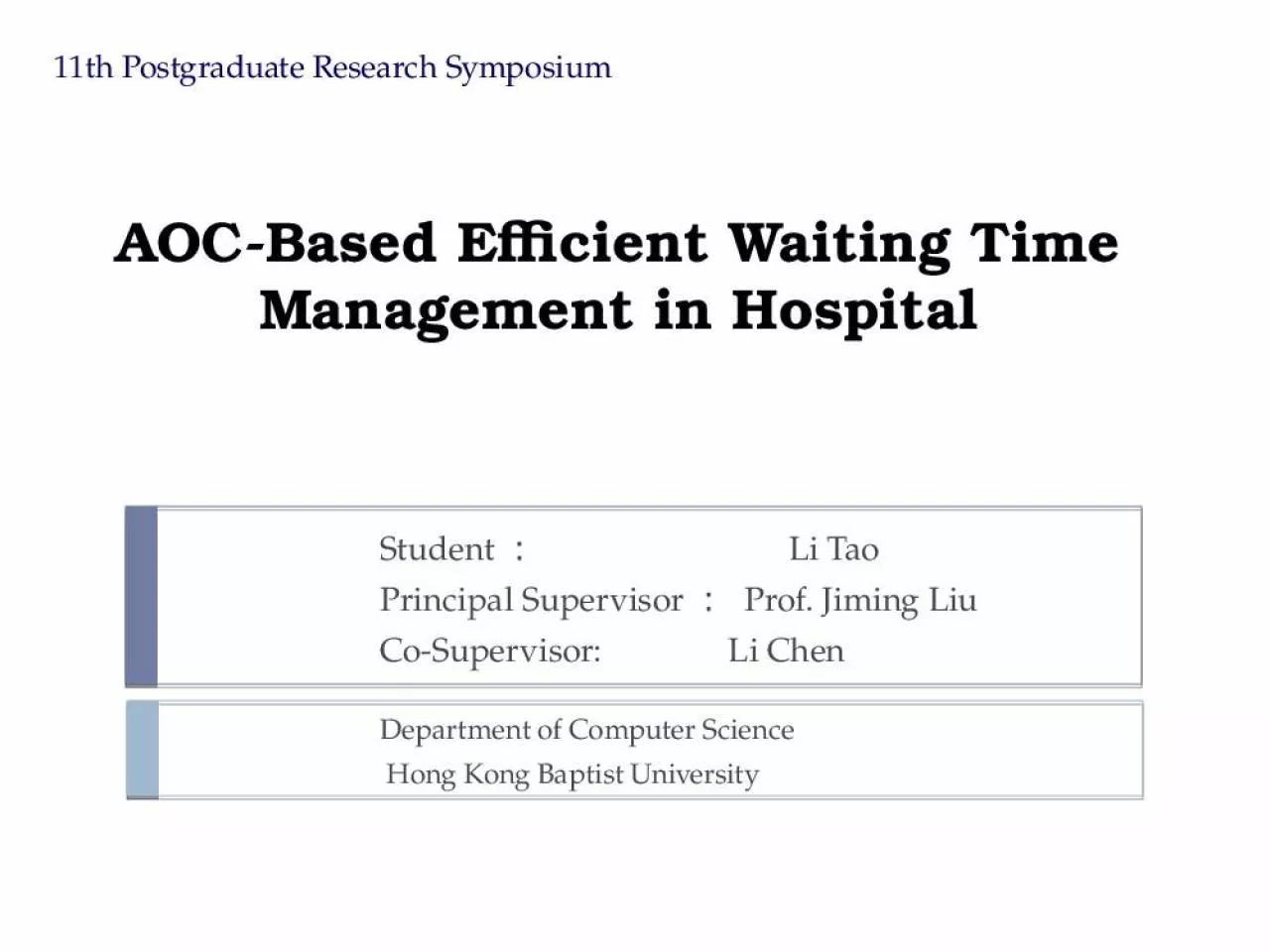 PPT-AOC-Based Efficient Waiting Time Management in Hospital