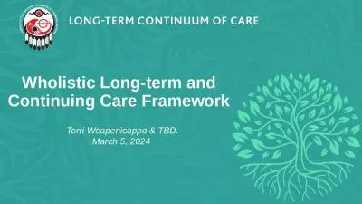 Wholistic Long-term and Continuing Care Framework