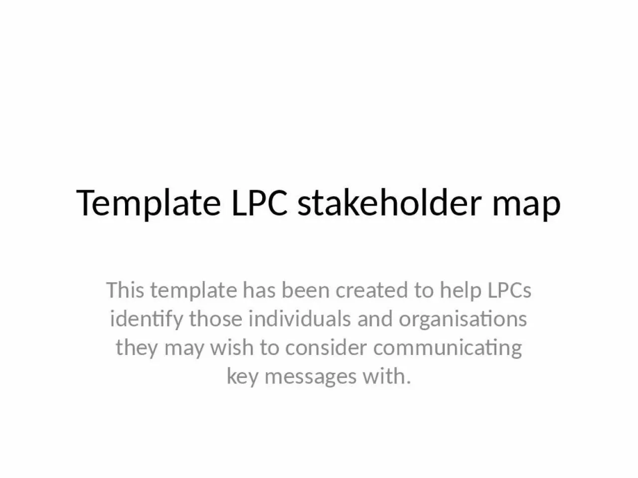 PPT-Template LPC stakeholder map